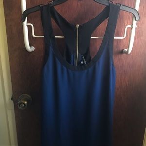 3/$18 Black and Blue Racer Back Express shirt